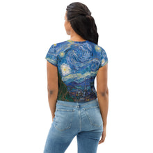 Load image into Gallery viewer, Vincent van Gogh All-Over Print Crop Tee