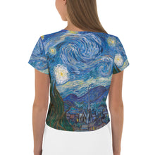 Load image into Gallery viewer, Vincent van Gogh All-Over Print Crop Tee