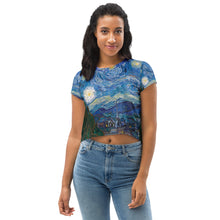 Load image into Gallery viewer, Vincent van Gogh All-Over Print Crop Tee