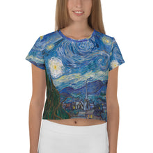 Load image into Gallery viewer, Vincent van Gogh All-Over Print Crop Tee