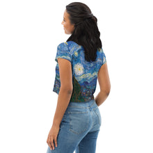 Load image into Gallery viewer, Vincent van Gogh All-Over Print Crop Tee