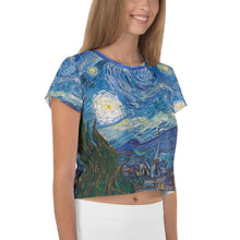 Load image into Gallery viewer, Vincent van Gogh All-Over Print Crop Tee